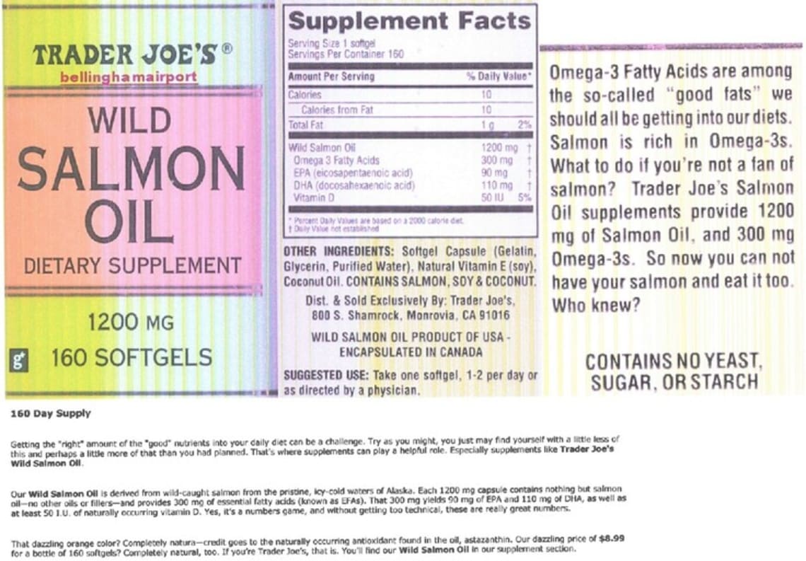 Wild Salmon Oil from Trader Joe's