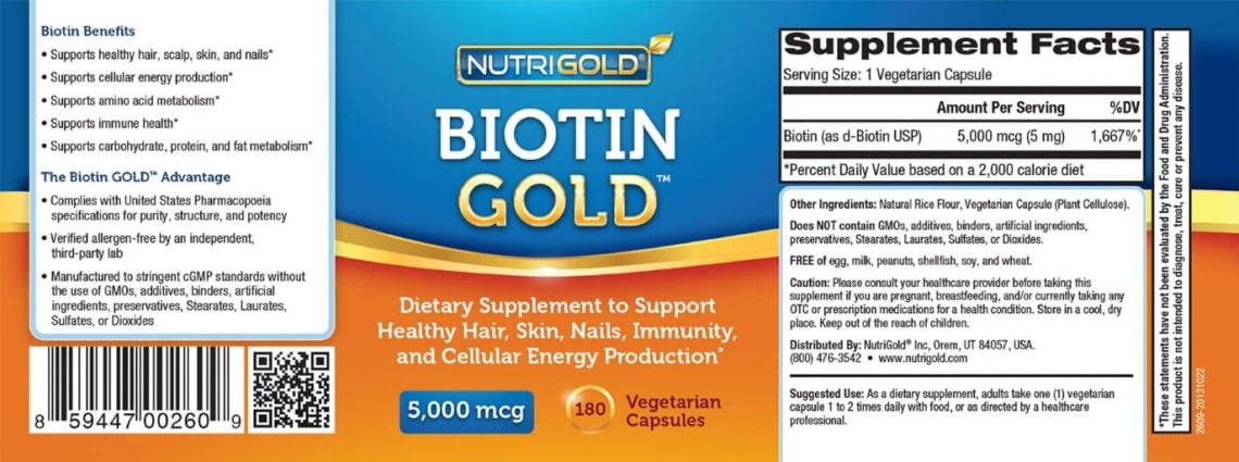 Biotin Gold from Nutrigold
