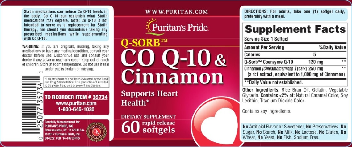 CO Q-10 & Cinnamon from Puritan's Pride