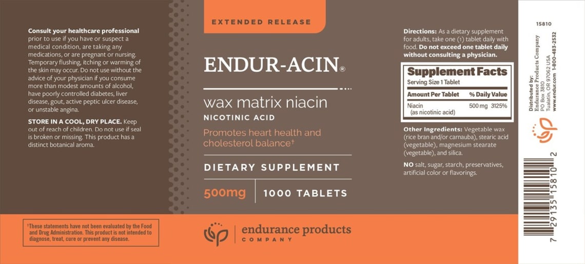 ENDUR-ACIN 500 mg from Endurance Products Company