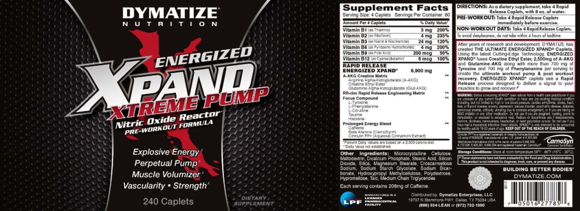 Energized Xpand Xtreme Pump from Dymatize Nutrition