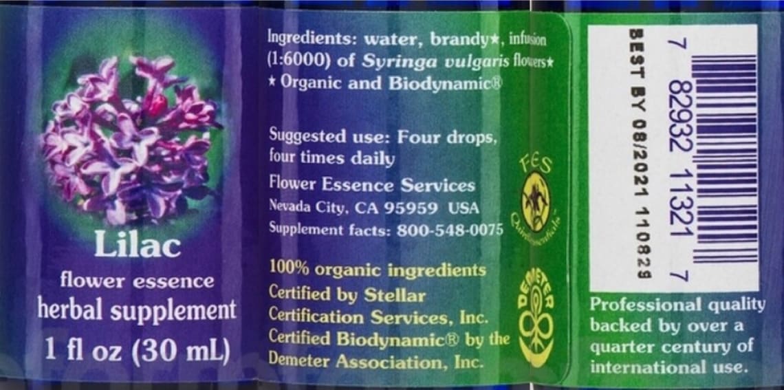 Lilac Flower Essence from Flower Essence Services