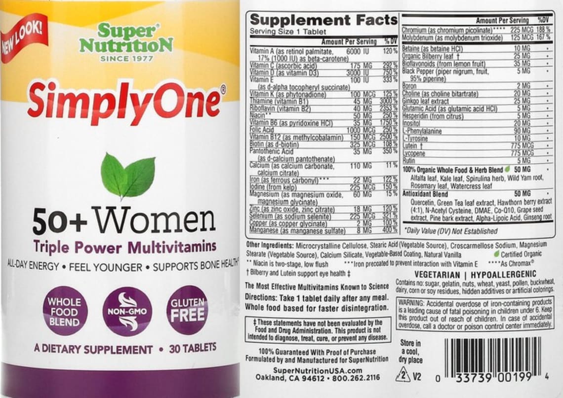 SimplyOne 50+ Women from SuperNutrition