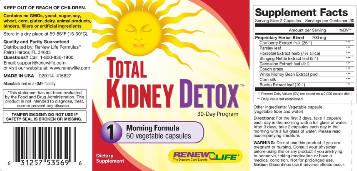 Total Kidney Detox 1 Morning Formula from Renew Life