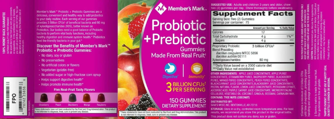 Probiotic + Prebiotic Gummies from Member's Mark