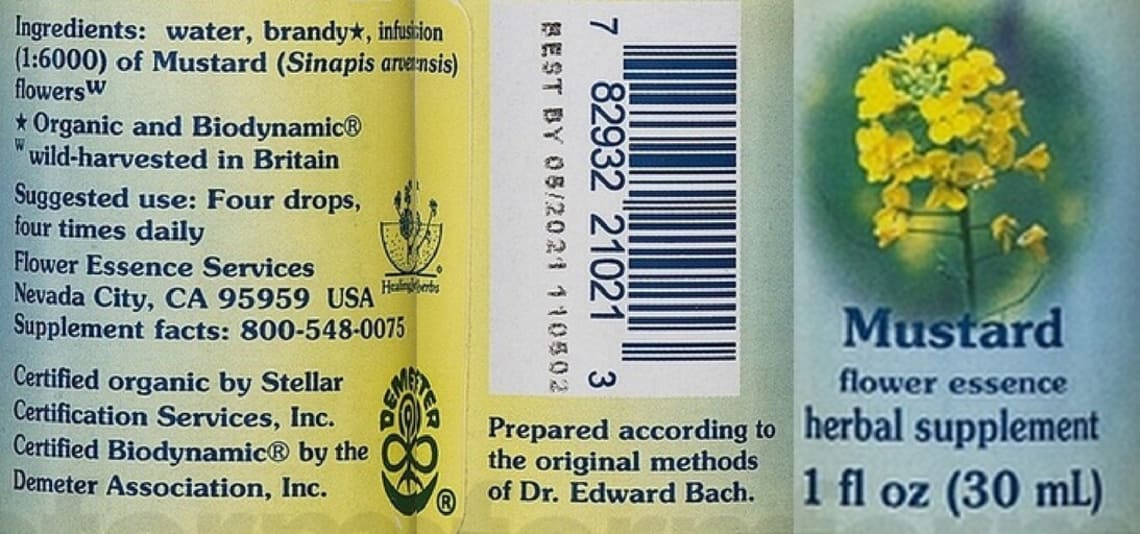 Mustard Flower Essence from Flower Essence Services