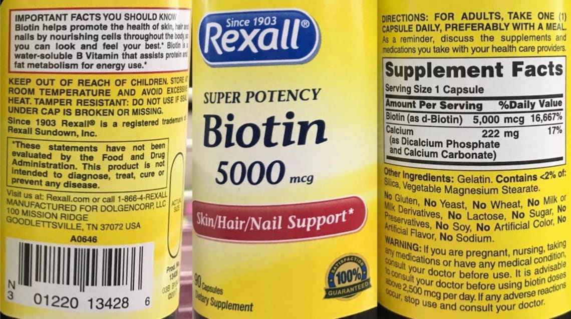 Super Potency Biotin 5000 mcg from Rexall