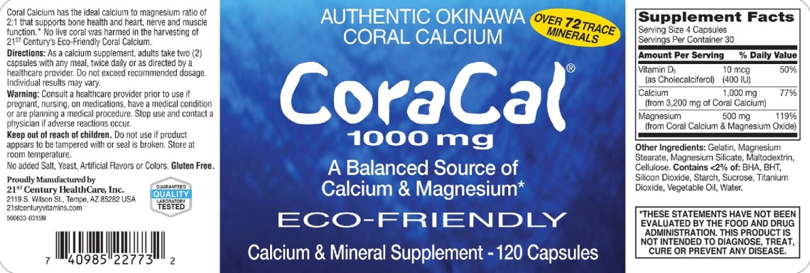 CoraCal 1000 mg from 21st Century