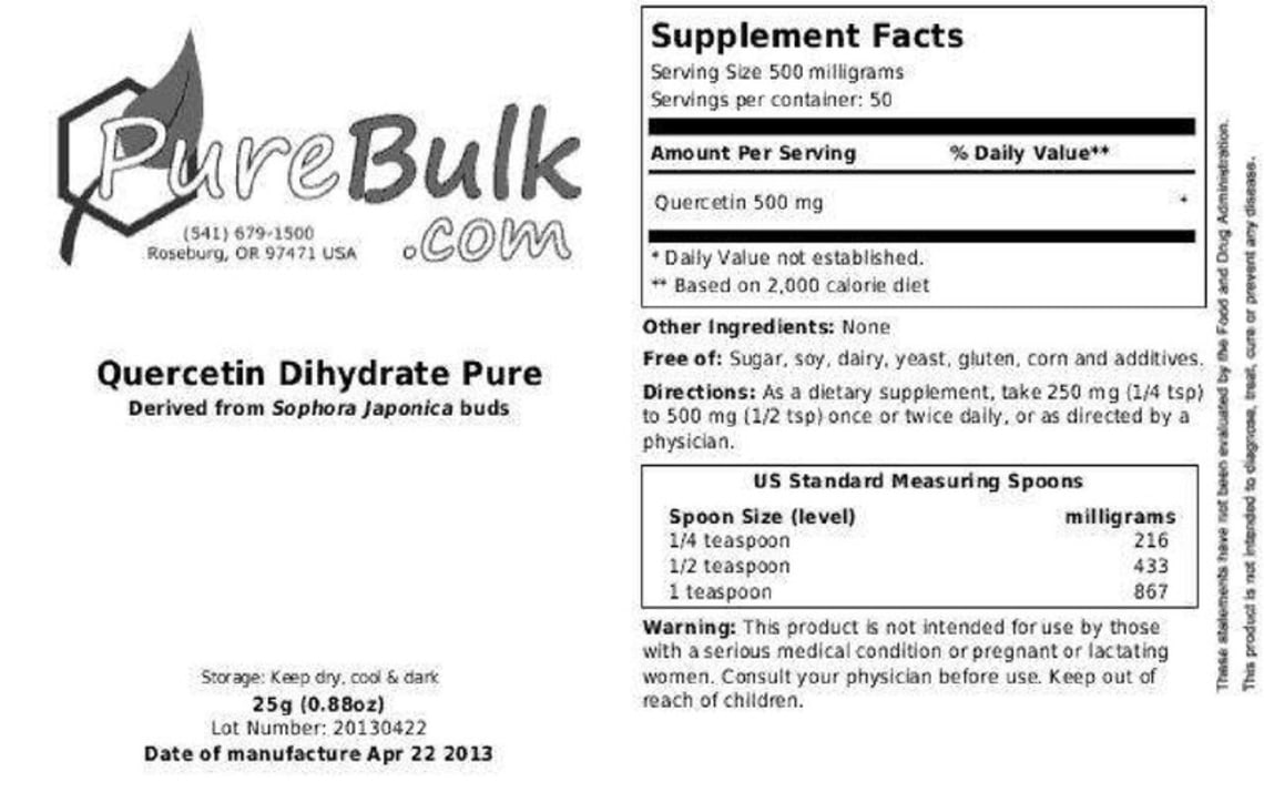 Quercetin Dihydrate Pure from PureBulk.com