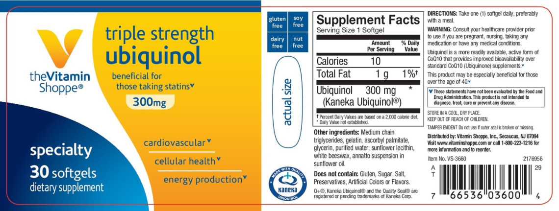 Triple Strength Ubiquinol 300 mg from The Vitamin Shoppe