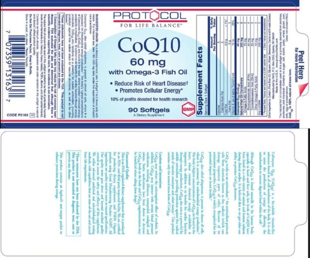 CoQ10 60 mg with Omega-3 Fish Oil from Protocol For Life Balance