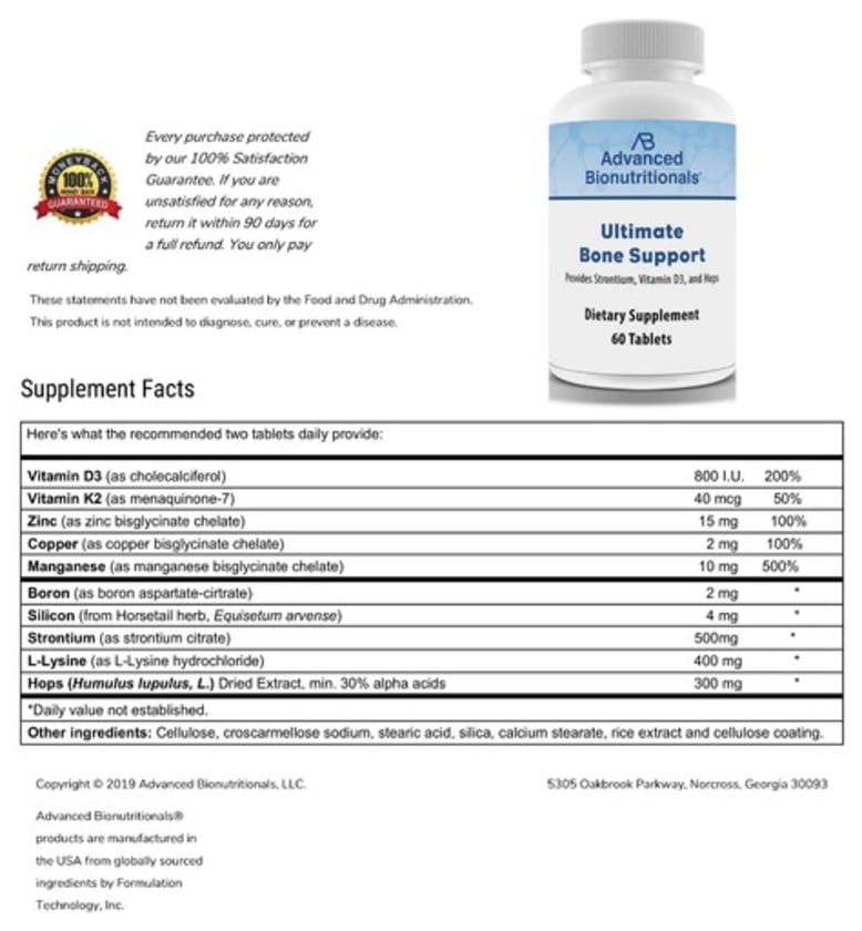 Ultimate Bone Support from Advanced Bionutritionals