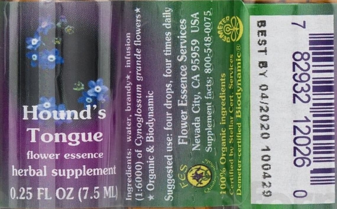 Hound's Tongue Flower Essence from Flower Essence Services