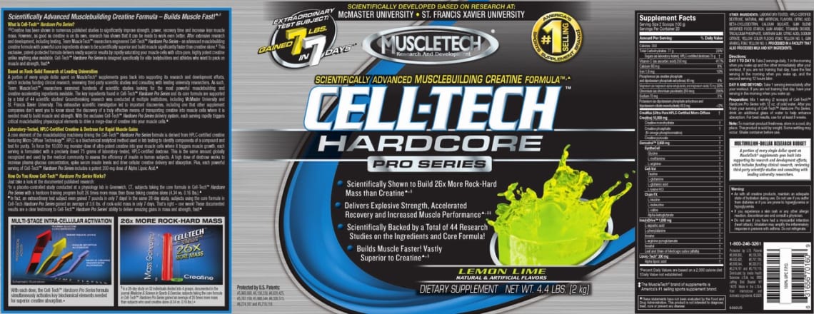 Cell-Tech Hardcore Pro Series Lemon Lime from MuscleTech
