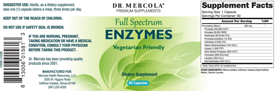 Full Spectrum Enzymes from Dr. Mercola