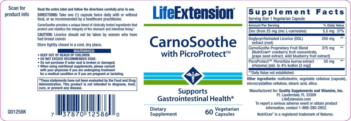 CarnoSoothe With PicroProtect from Life Extension
