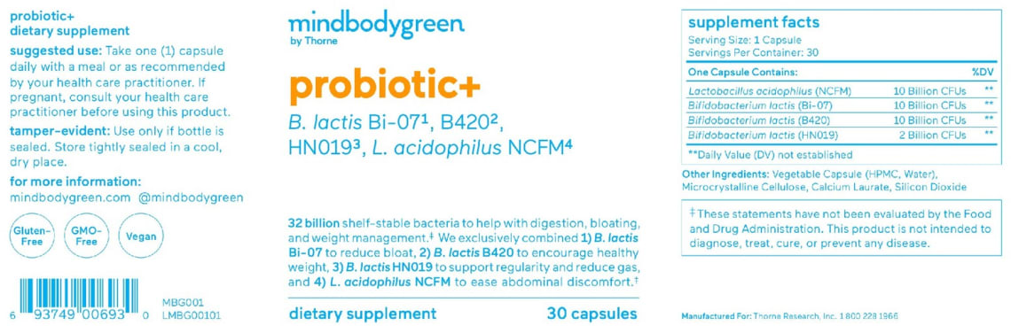 Probiotic+ from Mindbodygreen