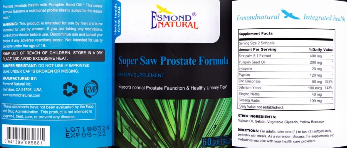 Super Saw Prostate Formula from Esmond Natural