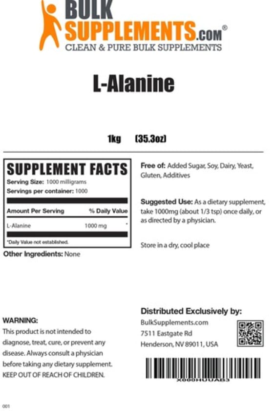 L-Alanine from Bulk Supplements
