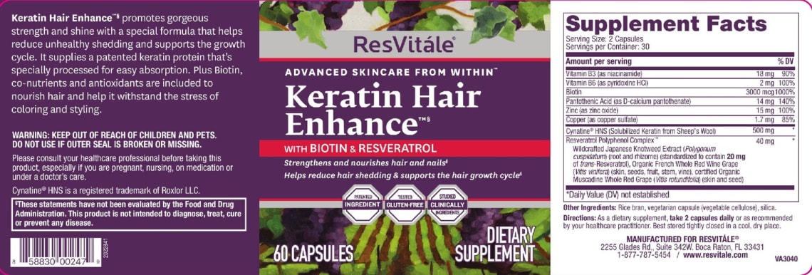 Keratin Hair Enhance from ResVitale
