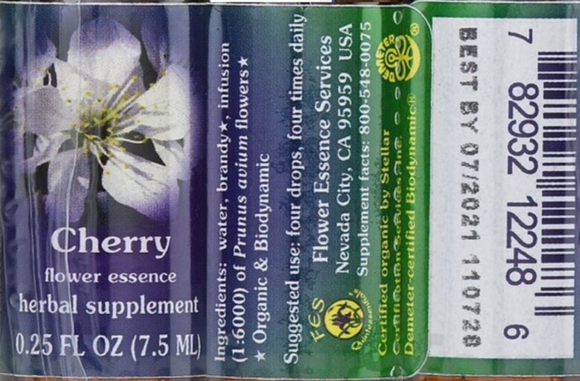 Cherry Flower Essence from Flower Essence Services
