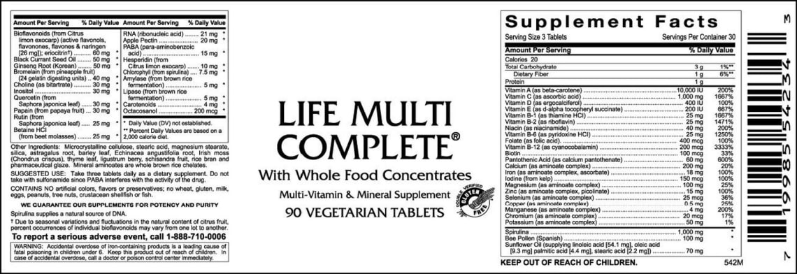 Life Multi Complete from VitaCeutical Labs