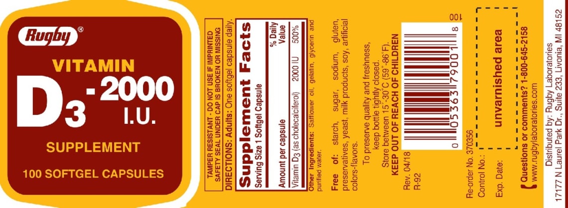 Vitamin D3 2000 IU from Rugby