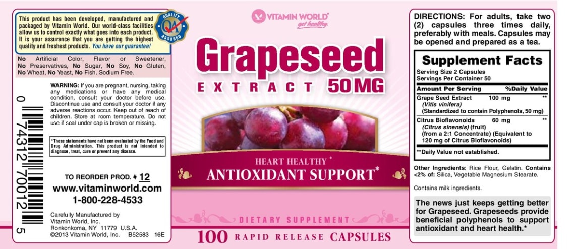 Grapeseed Extract 50 mg from Vitamin World
