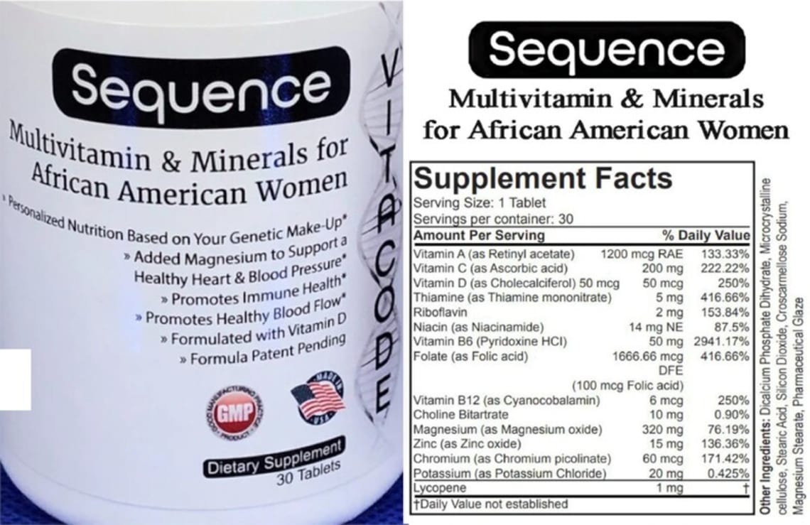 Multivitamin & Minerals for African American Women from Sequence Vitamins