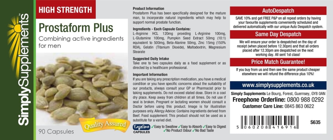 Prostaform Plus from SimplySupplements