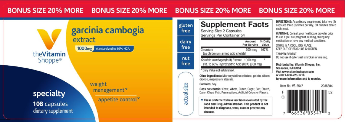 Garcinia Cambogia Extract 1000 mg from The Vitamin Shoppe