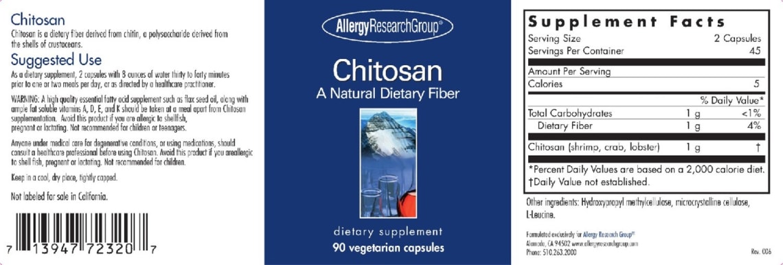 Chitosan from Allergy Research Group