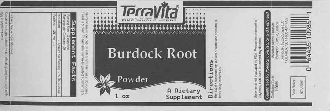 Burdock Root Powder from TerraVita
