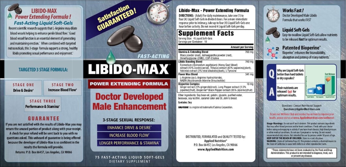 Libido-Max Power Extending Formula from Applied Nutrition