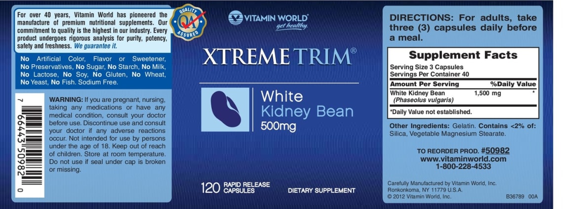 Xtreme Trim White Kidney Bean 500 mg from Vitamin World