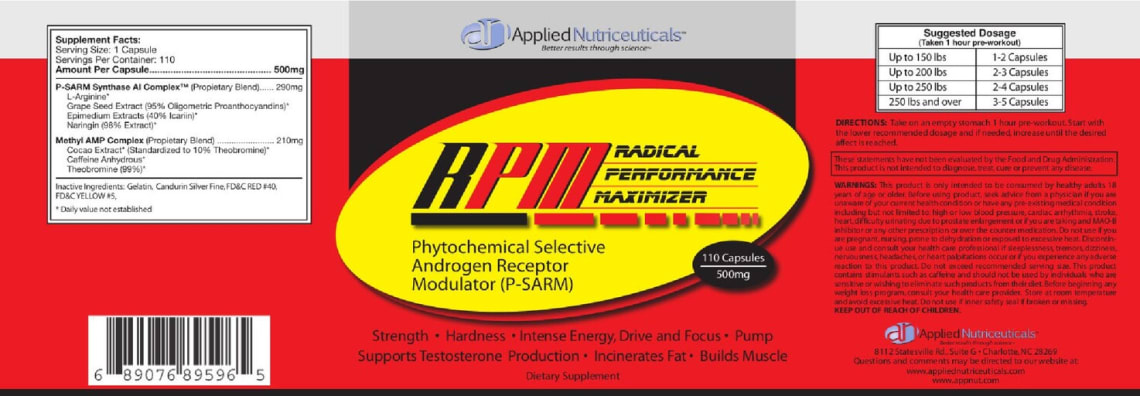 RPM Radical Performance Maximizer from Applied Nutriceuticals