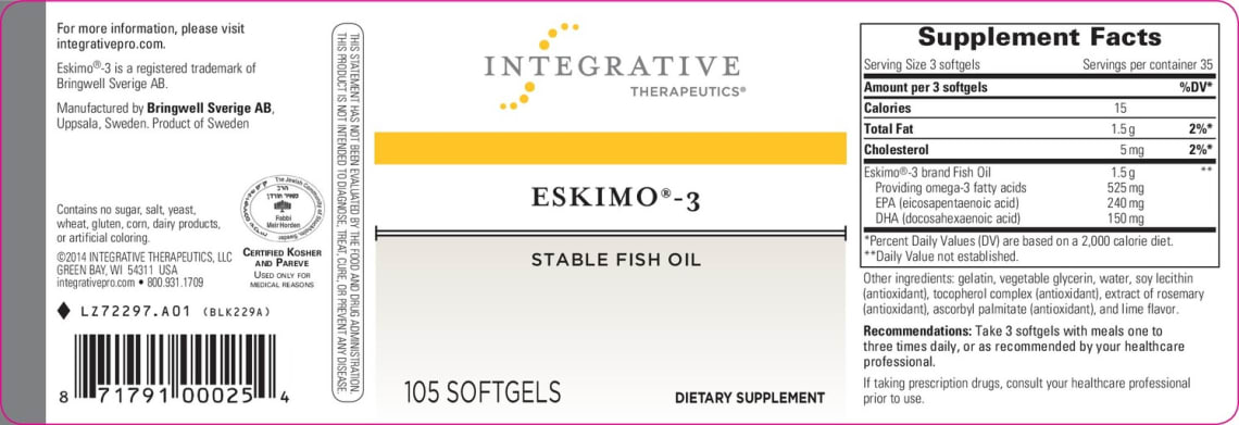 Eskimo-3 Stable Fish Oil from Integrative Therapeutics