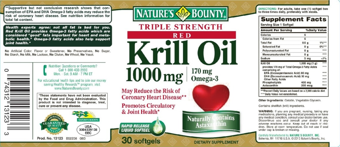 Triple Strength Red Krill Oil 1000 mg from Nature's Bounty