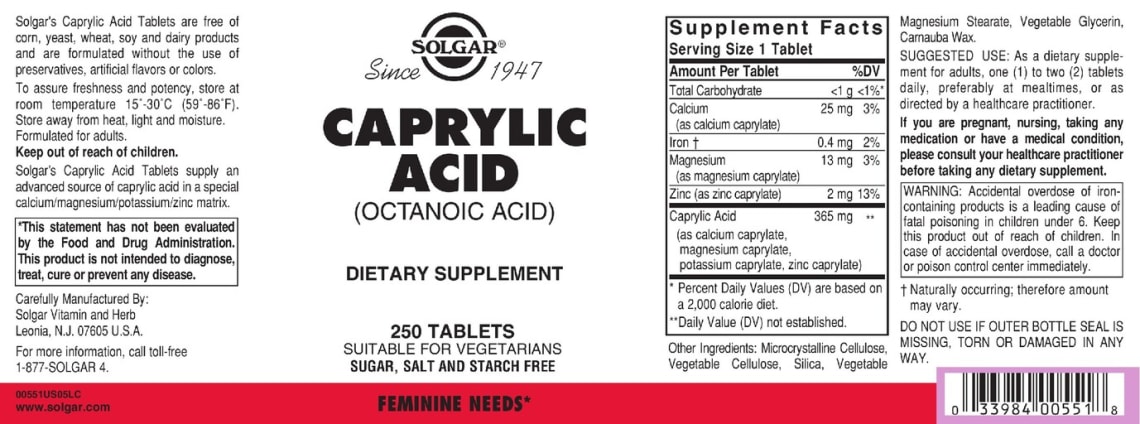 Caprylic Acid from Solgar