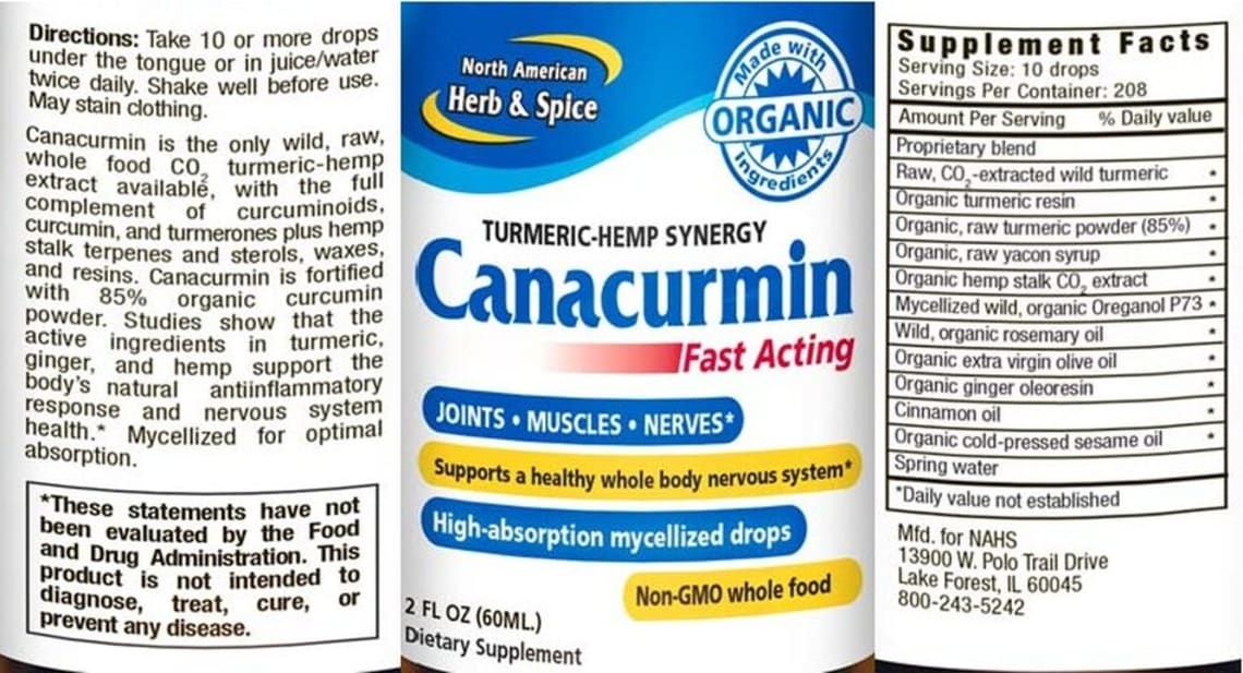 Canacurmin from North American Herb & Spice