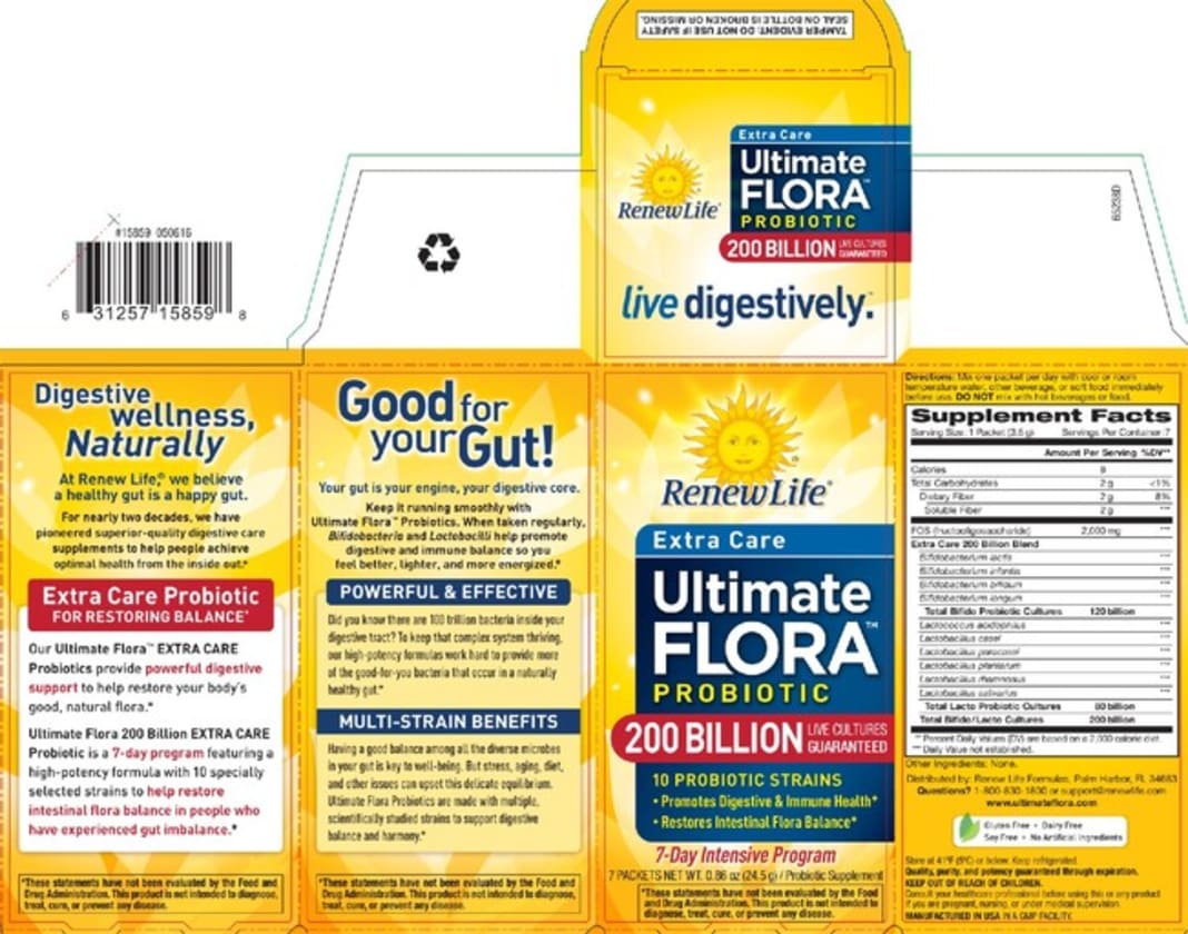 Extra Care Ultimate Flora Probiotic 200 Billion from Renew Life