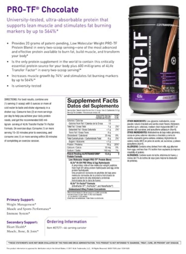 4Life Transfer Factor Pro-TF Chocolate from 4Life