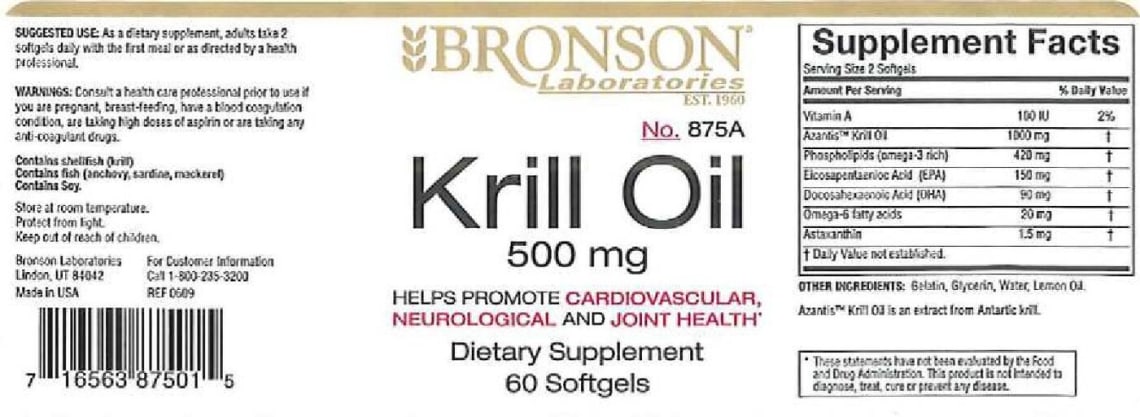 Krill Oil 500 mg from Bronson Laboratories