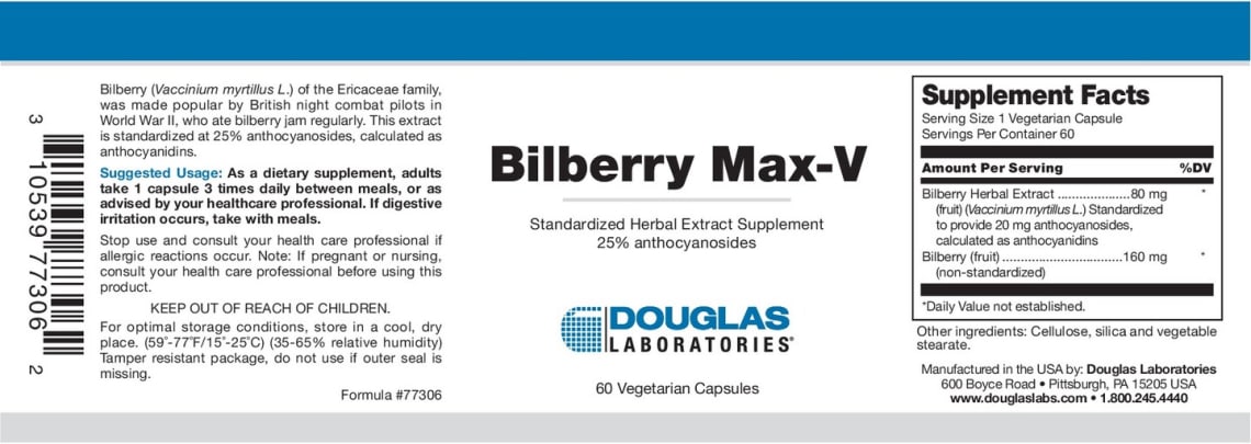 Bilberry Max-V from Douglas Laboratories