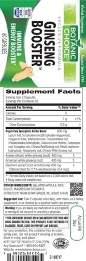 Ginseng Booster from Botanic Choice