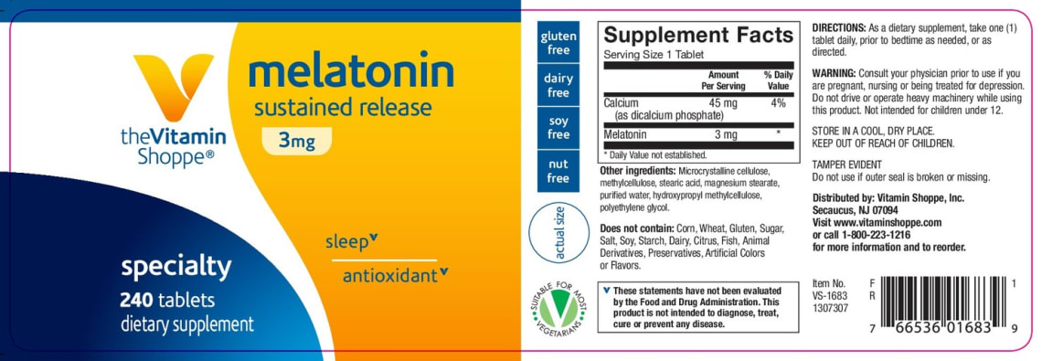 Melatonin 3 mg Sustained Release from The Vitamin Shoppe