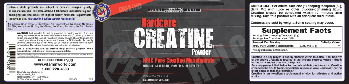 Hardcore Creatine Powder from Precision Engineered