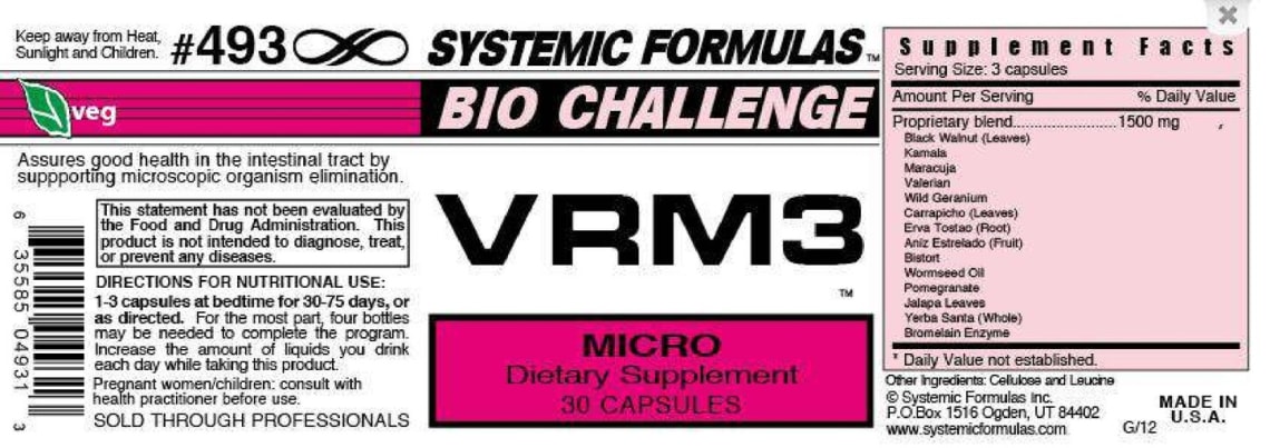 VRM3 Micro from Systemic Formulas Bio Challenge