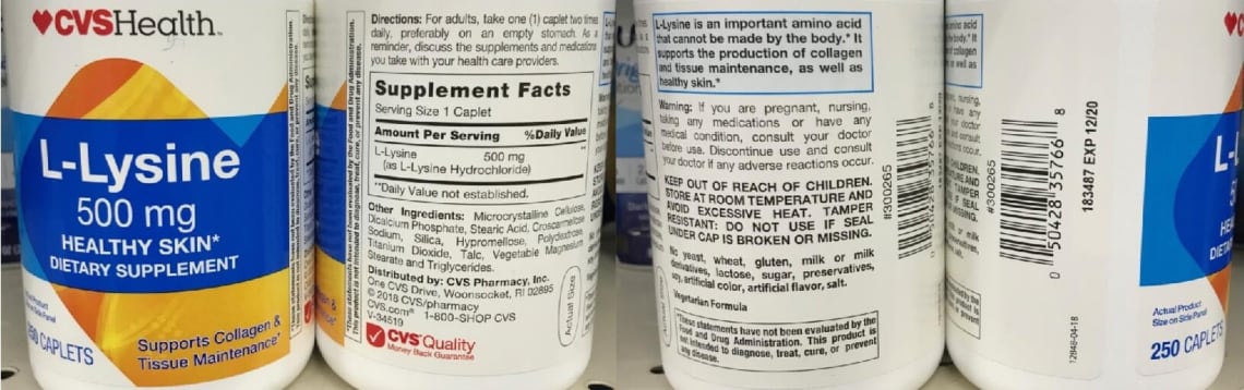 L-Lysine 500 mg from CVS Health