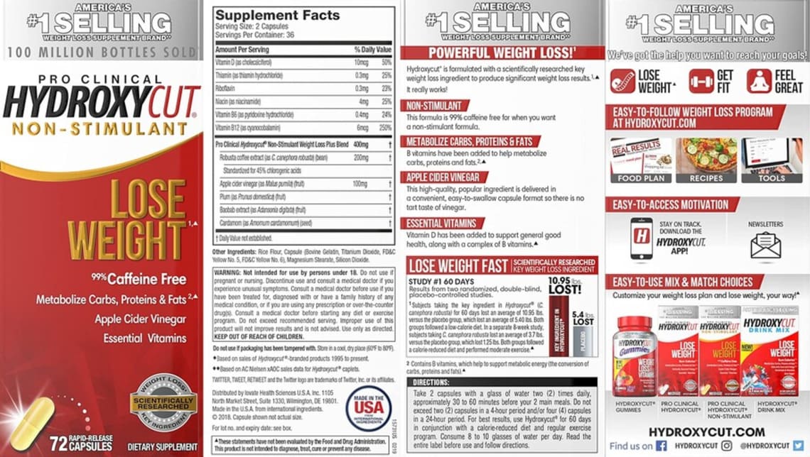 Pro Clinical Hydroxycut Non-Stimulant from Iovate Health Sciences